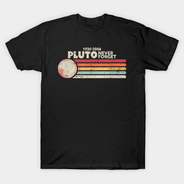 Never Forget Pluto Shirt Retro Style Science T-Shirt by juliawaltershaxw205